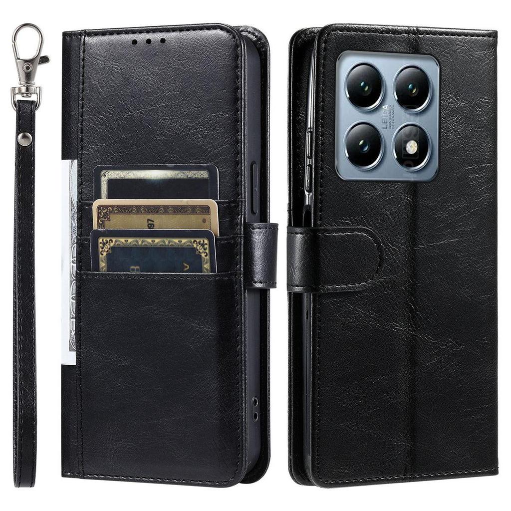 Cover for Xiaomi 15T,14T,14T Pro Retro PU Leather Flip Wallet Phone Case Multi Card Slots