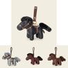 Leather Pony Keychain Cute Plush Animal Bag Charm For Kids And Teens