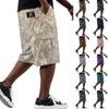 Heren Casual Shorts met Trekkoord Taille Meerdere Zakken Cargo Stijl Knie Lengte Lichtgewicht Zomer Broek