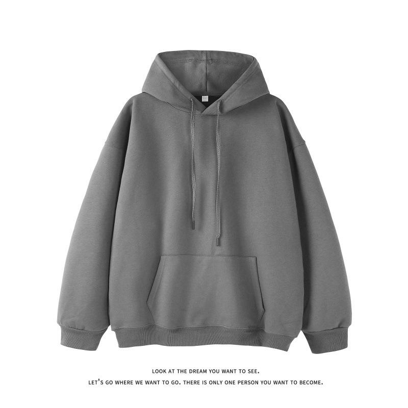 Autumn and Winter Trend Large Size Compound Loose and Versatile Casual Hooded Sweater Men