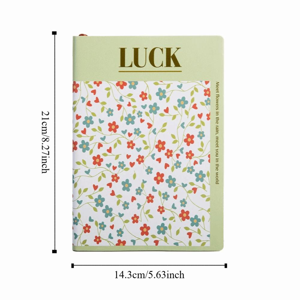 Cute Office Journal Diary Notepad Thickened Class lined NoteBook Floral Flower Notebook Student