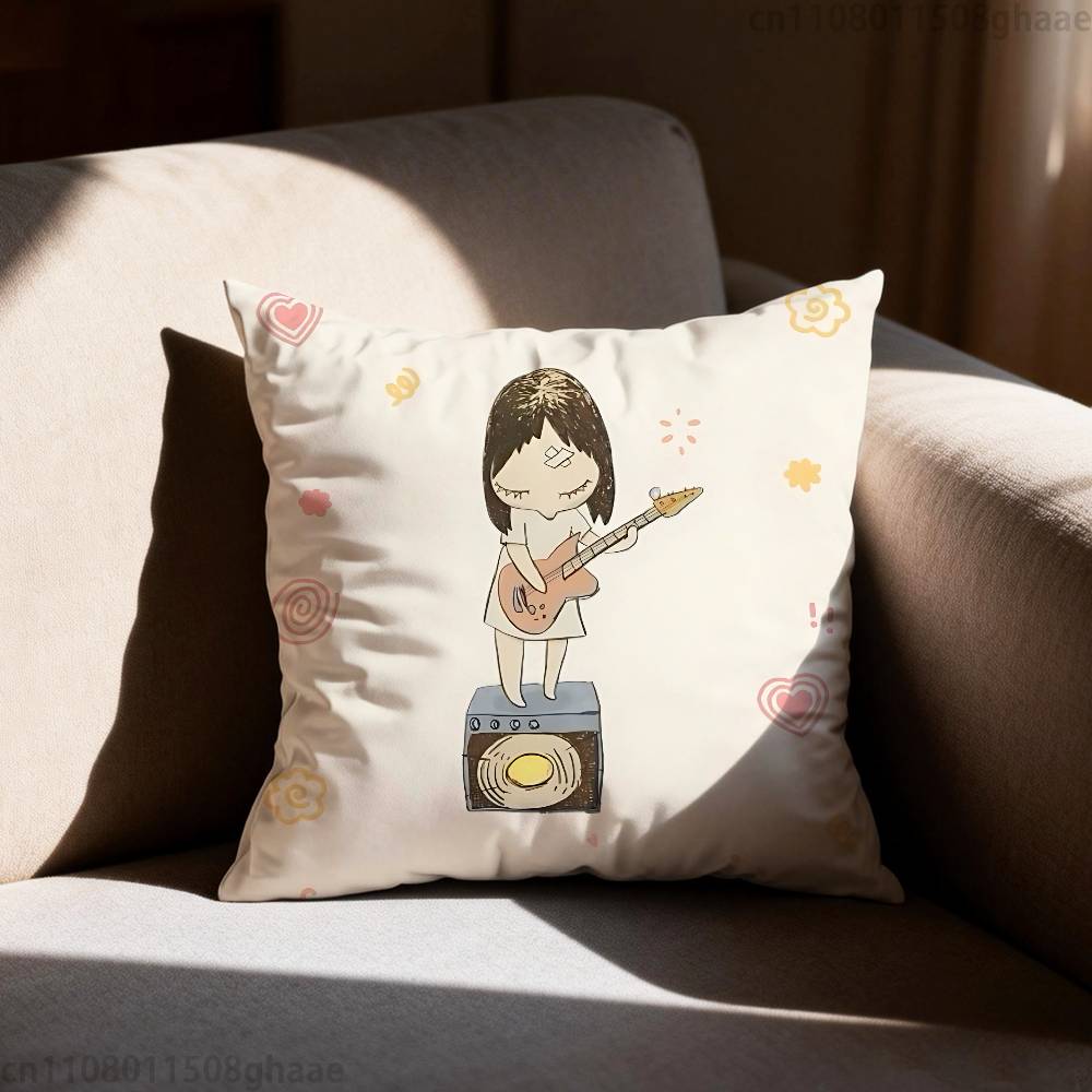 Creative Yoshitomo Nara  Pillow Case Sofa Living Room Bedroom Headboard Backrest Cushion Square Cushion Nap Time