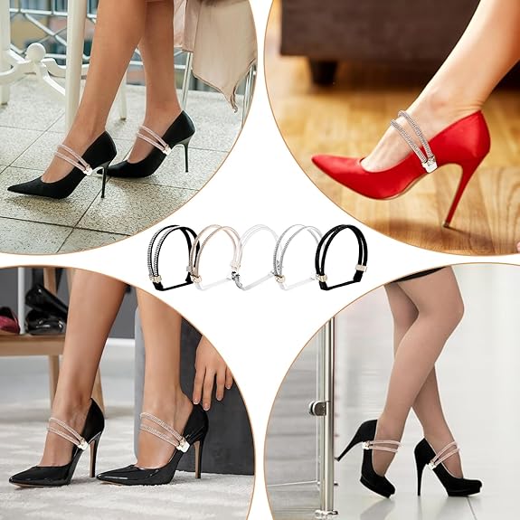 1~6Pairs Women Shoelaces High Heels Adjustable Shoe Belt Ankle Holding Loose Anti-skid Bundle Laces Tie Straps Band