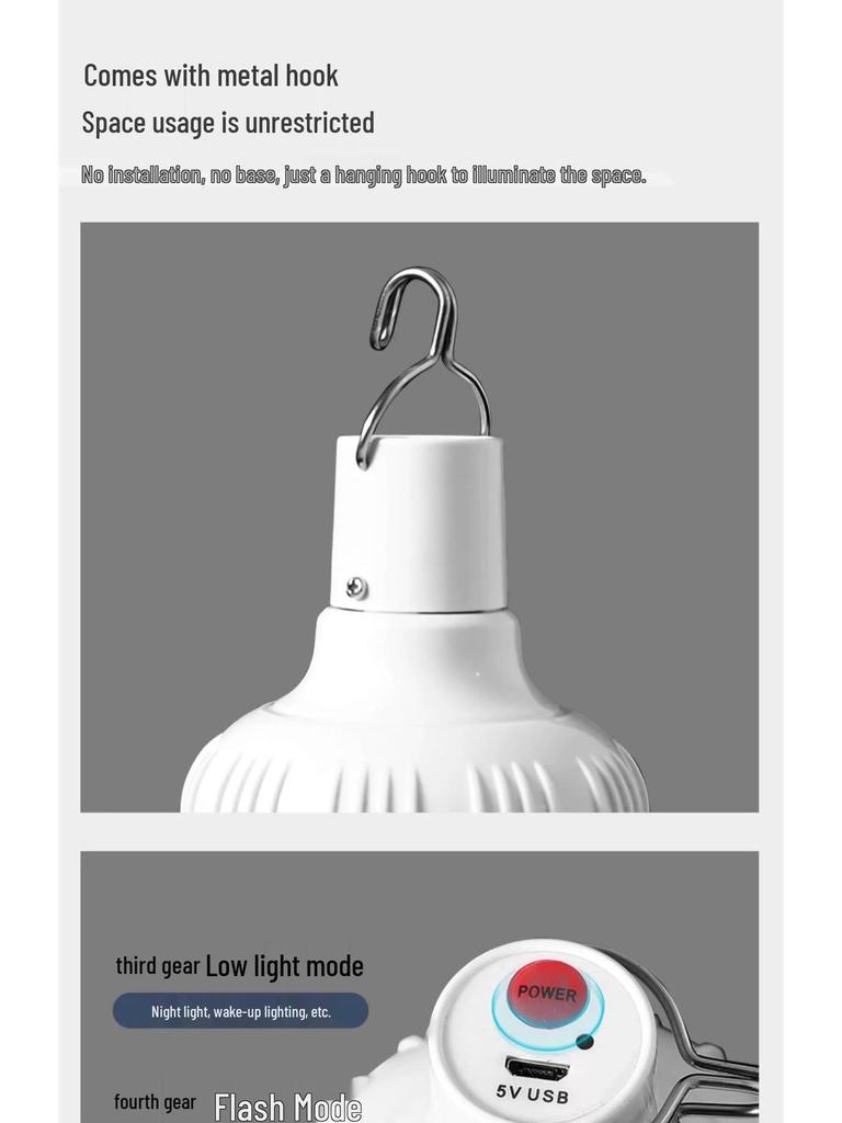 Tragbare LED Standleuchte: Notfall-, Camping- und Outdoor-Einsatz