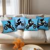 1 Pc Motorcycle Rider Pillow Cover For Home Living Room Bedroom Sofa Office Decorative Pillowcase Soft Throw Pillows 45*45 Cm