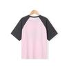 Mongtemore Girls' 2026 Summer Color-Block Print T-Shirt