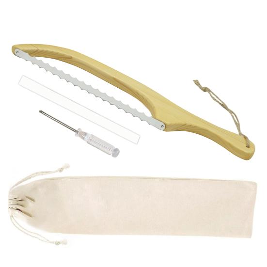 Dřevěný kráječ chleba Pila se šroubovákem Kryt kráječe Domácí kváskový kráječ chleba Bageta na toasty ozubené nástroje na krájení