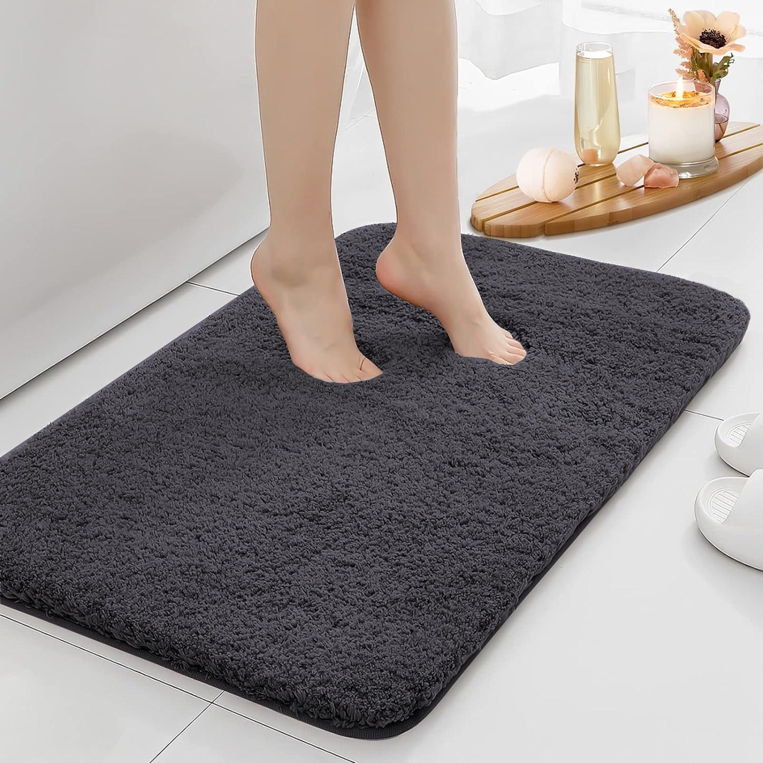 

Anti-slip bathroom floor mat water absorbent bath mat home decoration 40cm x 60cm темно серый