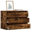 VidaXL Corner Chest of Drawers Smoked Oak 80x41x58 Cm Engineered Wood, Chest of Drawers with Drawers, Filing Cabinet, Drawer Cabinet, Cabinet of 852856