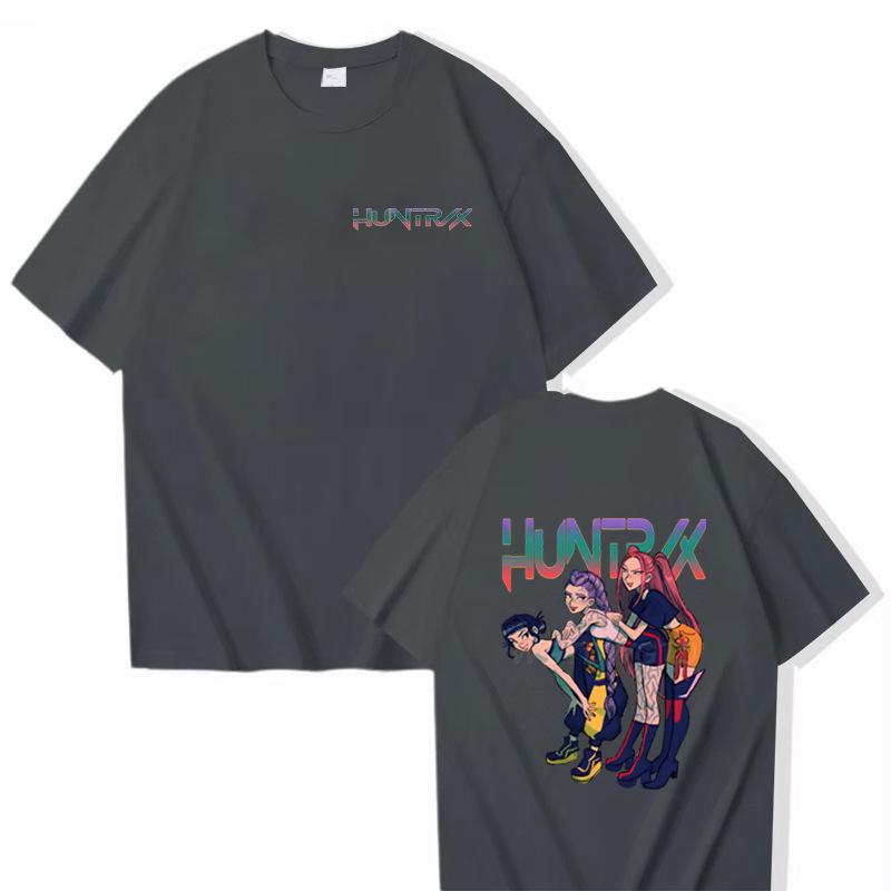 KPop Demon Hunters Aesthetic T-shirts Streetwear Harajuku Y2k Fashion Short Sleeve T-shirt Men Women Casual Loose T Shirt