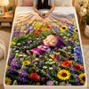 Flannel BlanketMasha and the Bear Warm Soft Throw Blanket for Indoor Sofa Bed Living Room Use