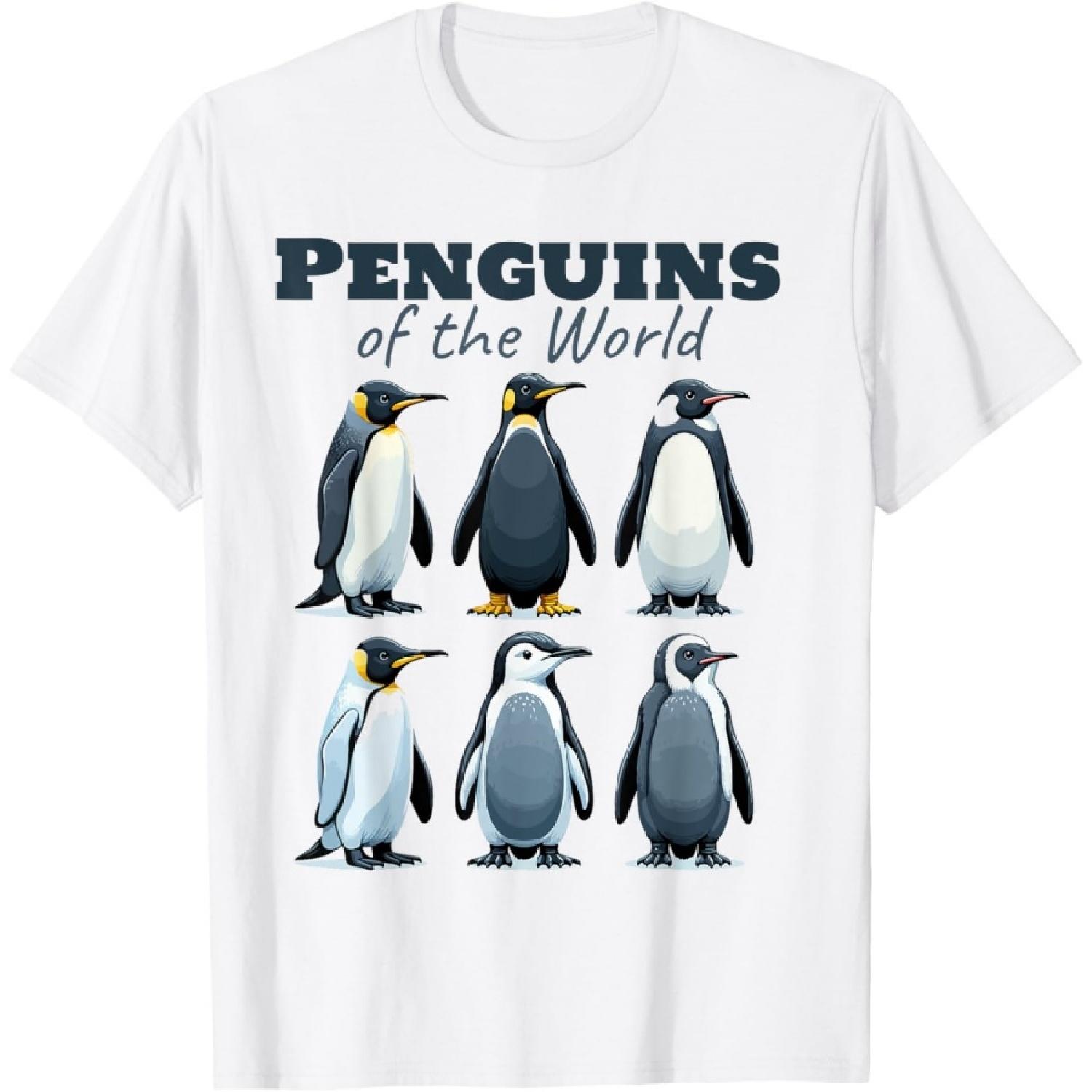 Penguins Of The World T-Shirt(3) XXXXXL белый