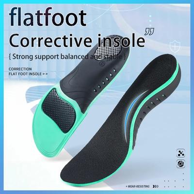 1 paire de semelles pour pieds plats, soutien de la voûte plantaire, semelles unisexes absorbant les chocs pour le sport