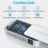 Multi 8 Port USB Fast Charger Desktop Phone Carregador LCD Display Charing station Dock HUB For Iphone 14 Samsung Xiaomi Tablet