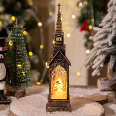 Decorative Christmas Illuminated House Ornaments Creative Night Lights Electronic Candle Lamps Christmas