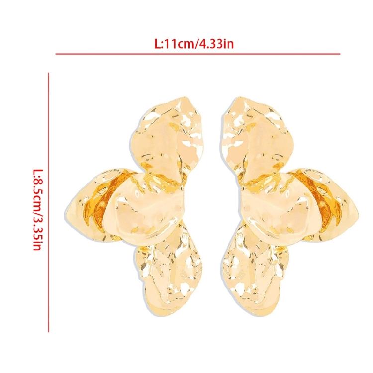 Delicate Petal Earrings Showcasing Exquisite Wrinkle Details Adult Jewelry Elegant Dangle Earrings for Modern Women