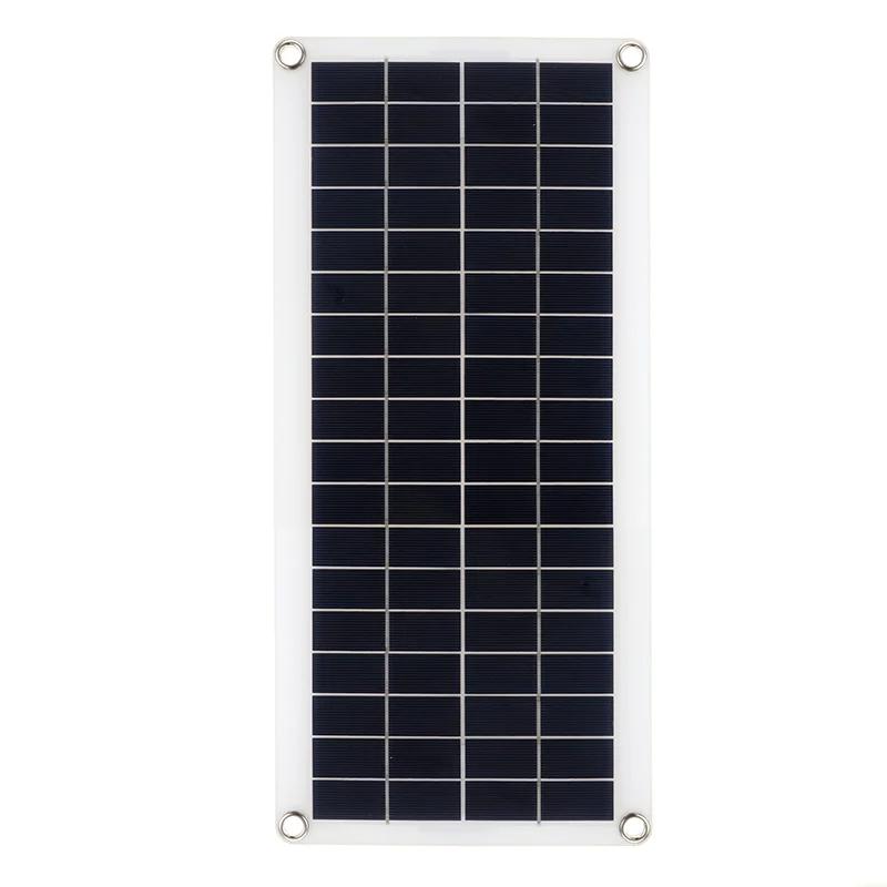Equipped with 40W Outdoor USB 5V Flexible Solar Panel+60A Controller Set Suitable for RV Camping Hiking Charger Power Supply