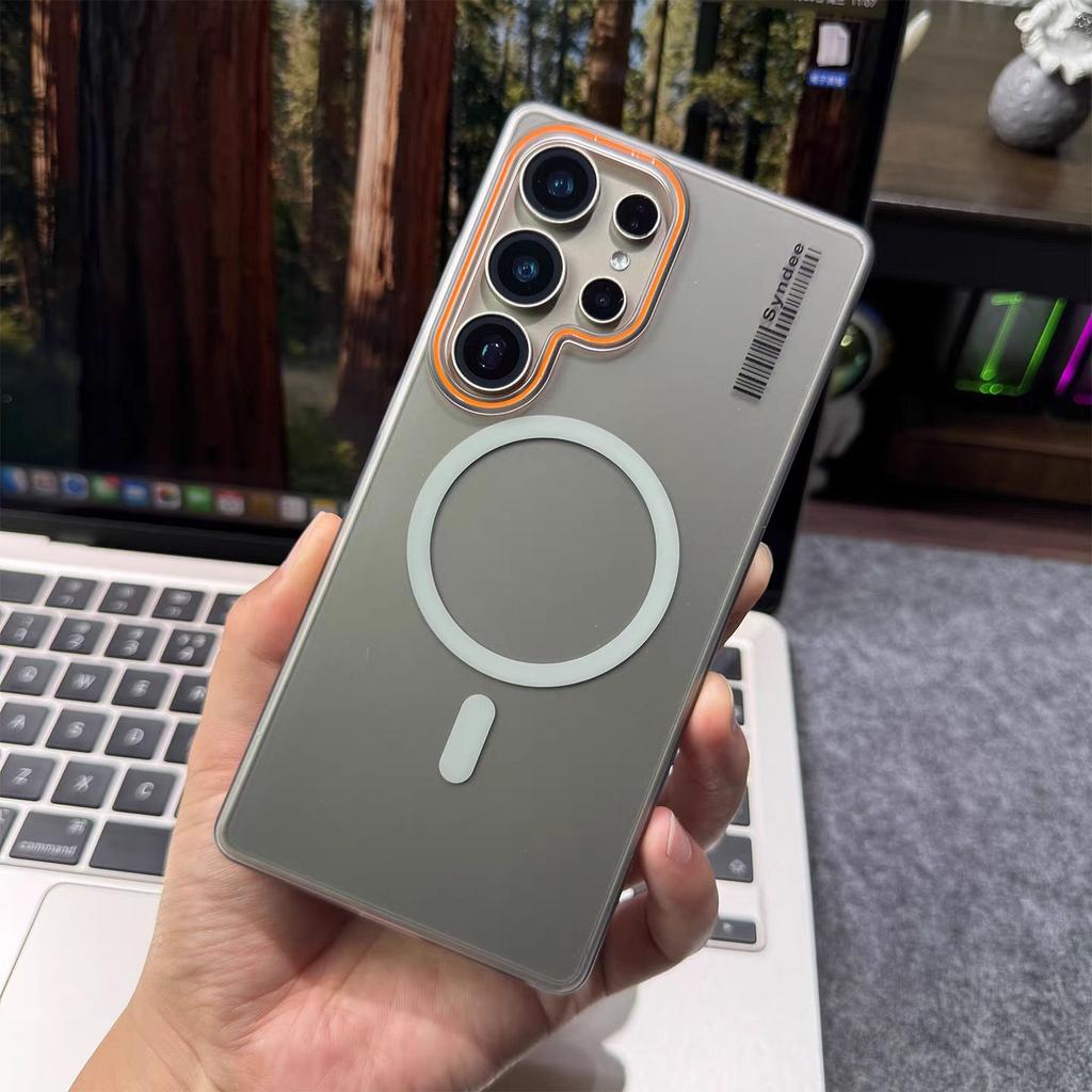 Slim Matte Clear Magnetic Phone Case For Samsung S25 S24 S23 S22 S21 Note 20 Ultra Plus FE A17 A07 A56 A26 A36 A16 A06 A55 Cover