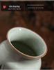 Hand-Painted Kung Fu Tea Ceremony Set: Six Gentlemen Accessories with Tea Tongs, Brush, and Tea Pet