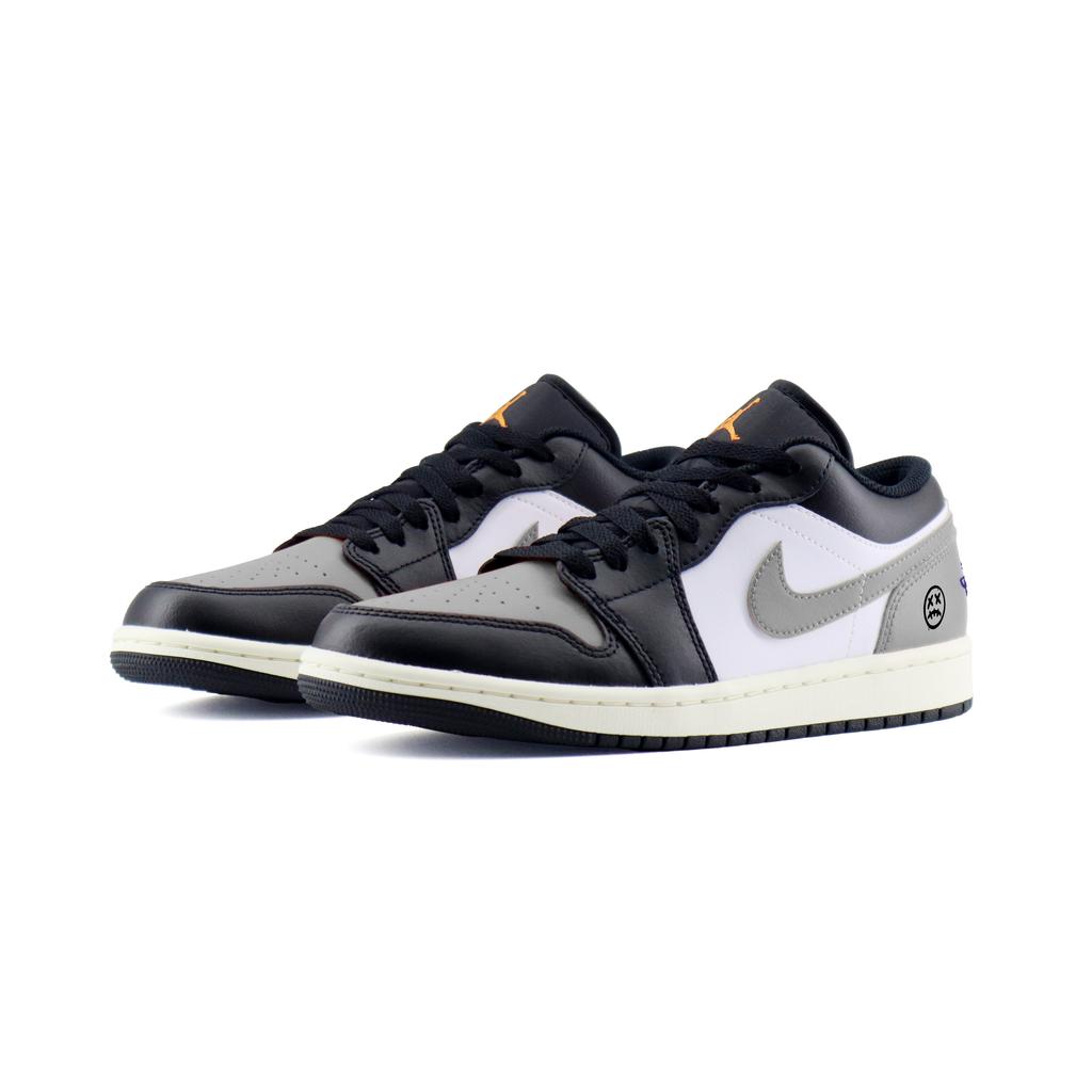 Jordan Air Jordan 1 Fashion Versatile Abrasion Resistant Low top Vintage Basketball Shoes Unisex Black Gray 553558-081(Team1253-2)