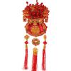 Lucky Bag Shape Chinese New Year Decoration Traditional Design Three-dimensional Spring Festival Pendants with Tassel