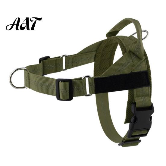 Reinforced Stitching Pet Body Harness No Pull Dog Harness, Adjustable Nylon Vest with Handle, Breathable Ergonomic Chest Protector for Walking