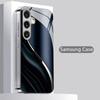 Morden Blue Streamline Pattern 2D Phone Case for Samsung S26 S25 S24 S23 S22 S21 S20 A56 A36 A16 - Glass Protective Cover