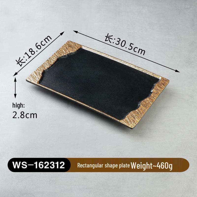 Melamine Imitation Porcelain Hot Pot & BBQ Plate with Handle