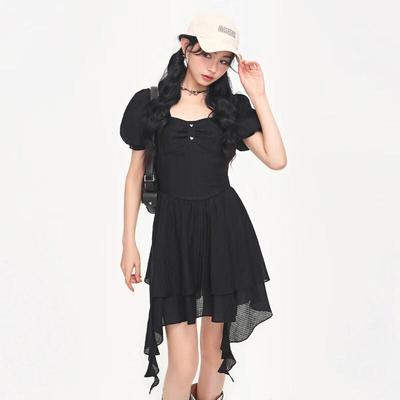 LED'IN Sweet Style Square Neck Dress