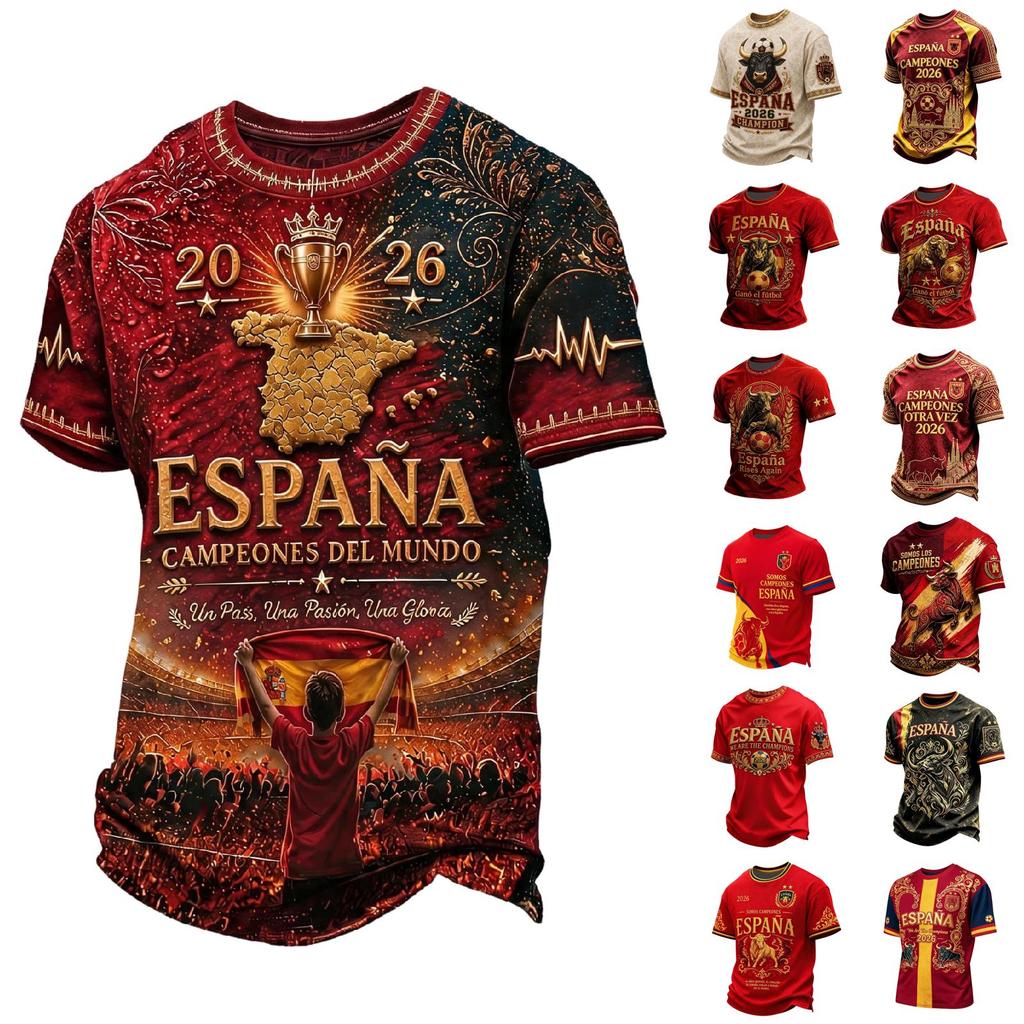 Men's Short Sleeve Soccer Fan T-Shirt for Day