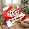 PSV Eindhoven FC Benutzerdefinierter Name Text Flanelldecke Fußball Logo Personalisierte Fleece-Wurfdecke Besonderes Geschenk für Sofa Schlafzimmer Zuhause