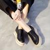 Fashion New Arrival Woman Summer Casual Genuine Leather Thick Sole Shoes Women Creepers Casual Breathable Flat Platform Shoes 2024 Dfv