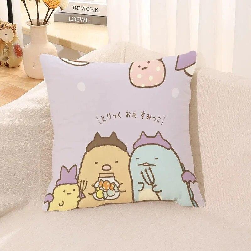 45x45cm cute cartoon print pillow case living room sofa office cushion cover home decoration children's gift