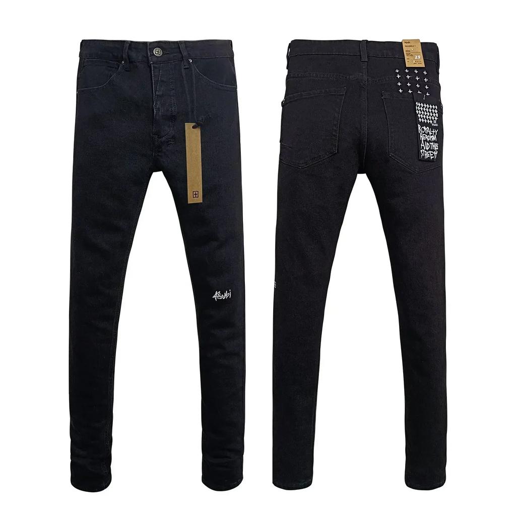 STREETRICH Nejvyšší kvalita Džíny Muži Ženy Móda Křížový Trend Retro Trend Malování Nízký Pas Strečové Skinny Roztrhané Ošoupané Kalhoty