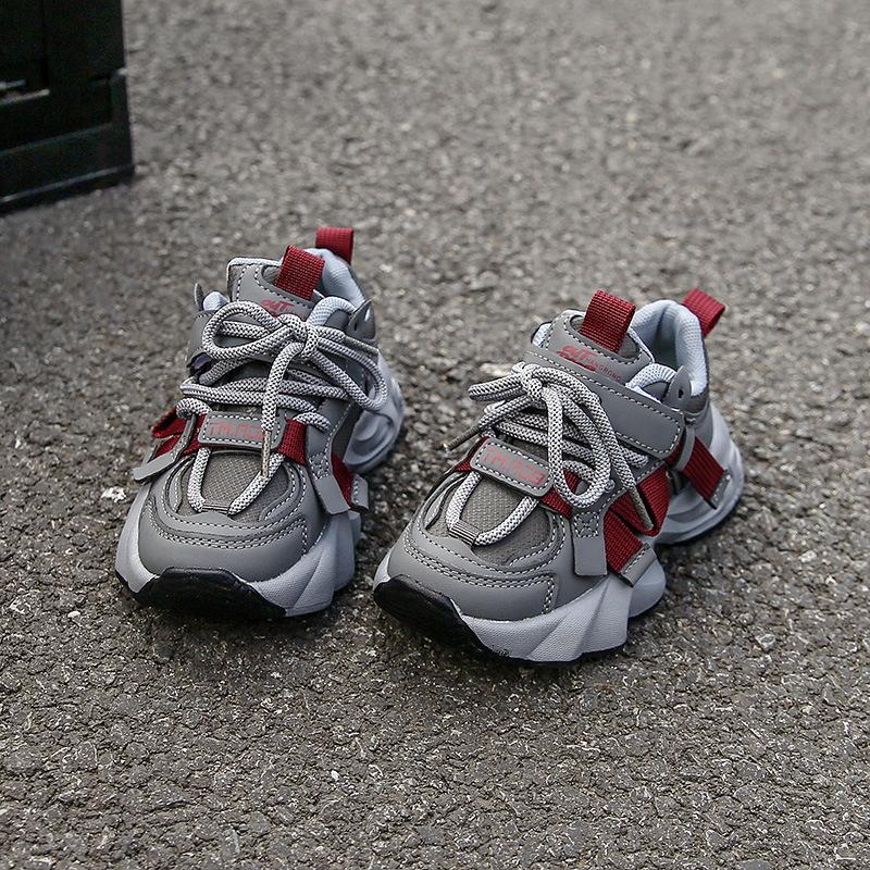 Children's versatile sports shoes 2025 autumn boys' trend non-slip casual shoes girls' dirt-resistant dad shoes single shoes