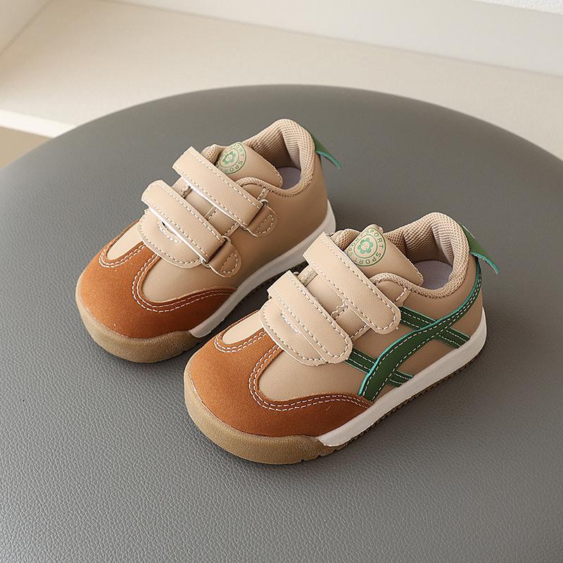 Spring Autumn Baby Striped Casual Shoes Fashionable Soft Sole Non Slip Toddler First Walker Sneakers For Infants