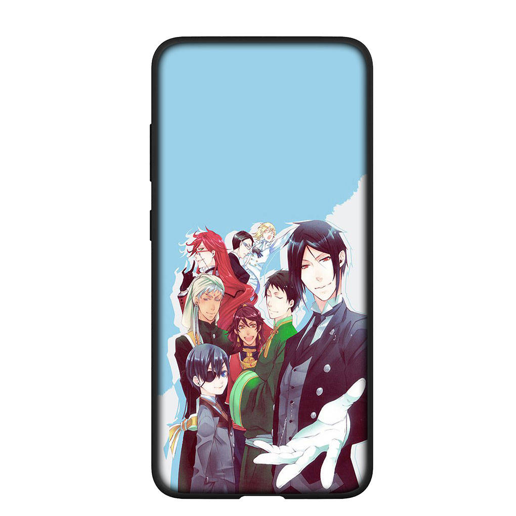 Phone Case for Samsung Galaxy S25 S24 S23 iPhone 16 15 Xiaomi Redmi Note 14 13 12 16E X 8 11 Pro Max OPPO Moto Huawei A05 A16 Anime Black Butler Cover