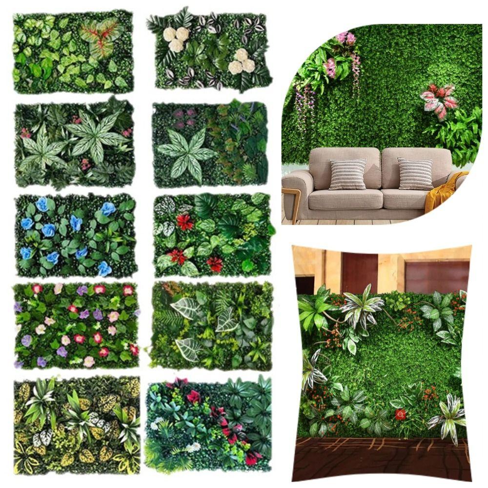DIY Artificial Eucalyptus Carpet 60*40cm Simulation Maple Plant Sheet  Privacy Screen