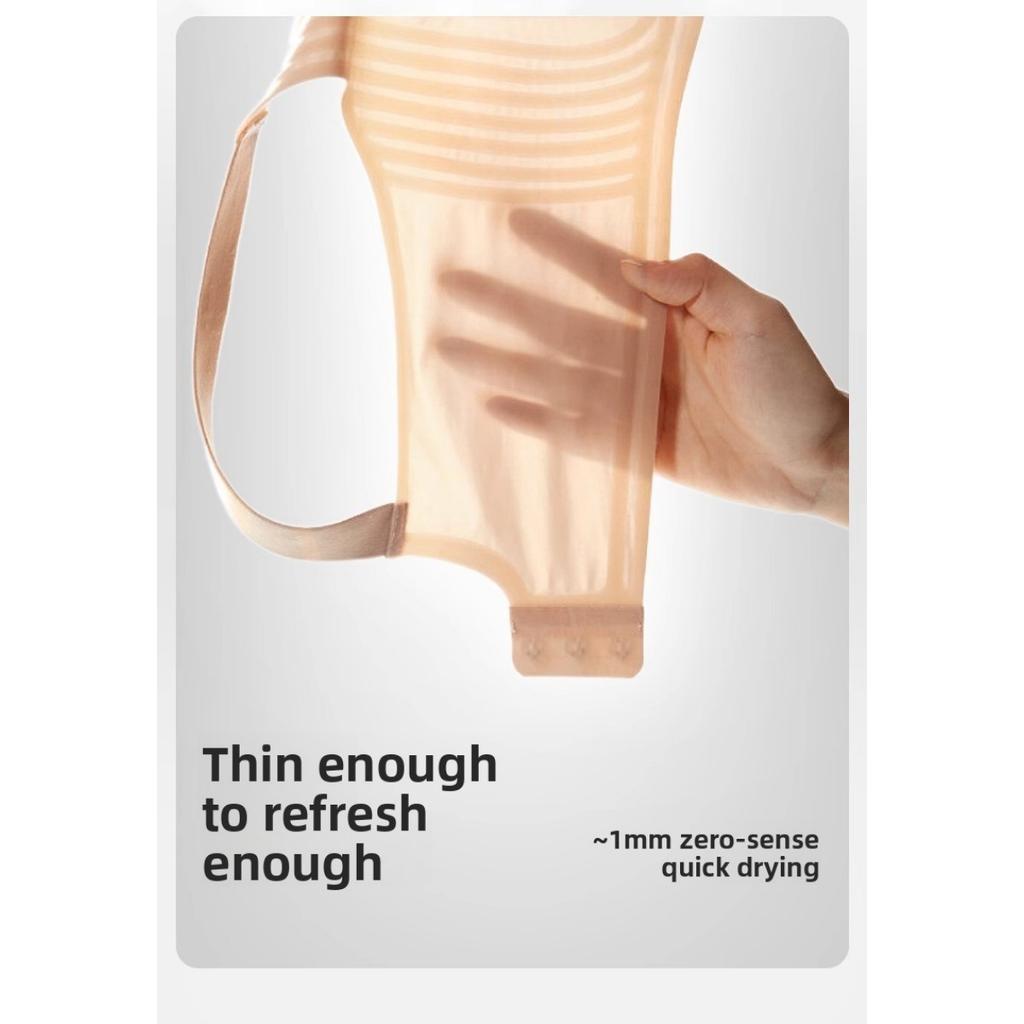 Ultra Thin Soft Support Jelly Bra for Women with Large Chest, Small and Seamless Without Steel Ring, Gathered and Supported Bra