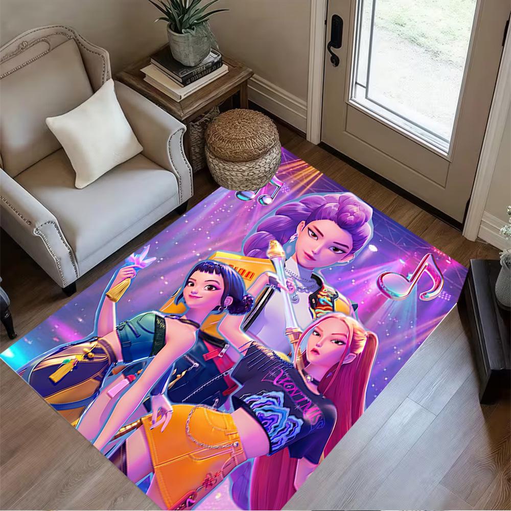 Colorful Friends Party Floor Rug Office Rug Suitable for Outdoor Kitchen Playrooms Game Room Anti-slip Rug Decorate Offices