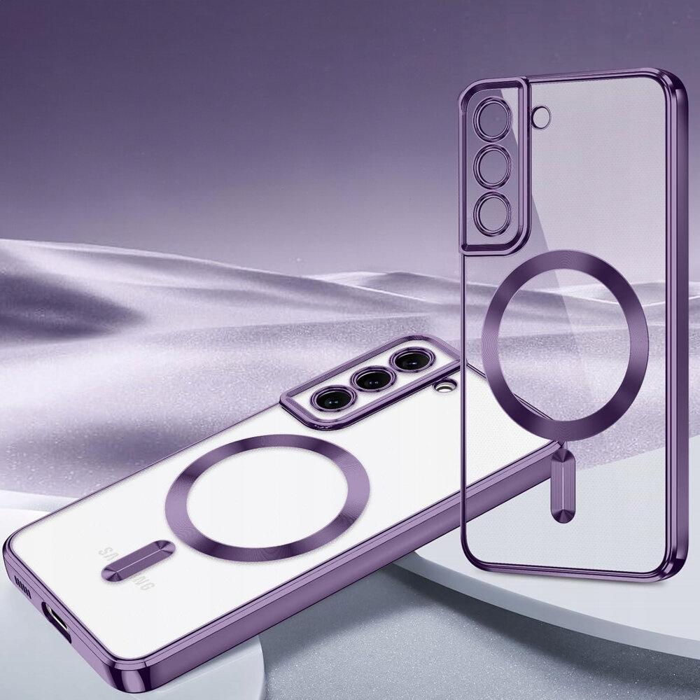 Case for Samsung Galaxy S22, Electro MagSafe, Purple + Glass Screen Protector