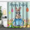 Easter Rabbit Waterproof And Mildew-Proof Polyester Bathroom Shower Curtain Shower Curtain Partition Curtain Free Of Punching