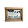 Rotating Sand Display Frame, Threedimensional Glass Desktop Decoration, Modern Home Decor Blue