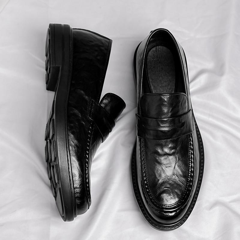 Fashion Classic Men Elevator Loafers Driving Shoes Moccasin Male Soft Comfortable Invisible Heightening Leather Shoes Wedding Business