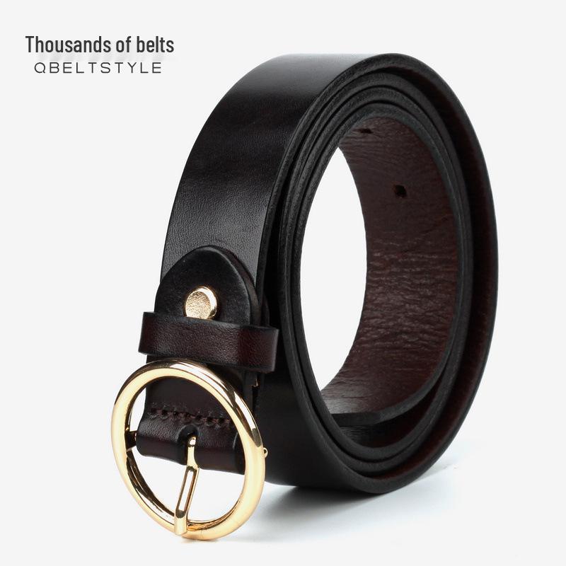 Women s Summer Versatile Pin Buckle Leather Belt - Korean Style Waist-Cinching Jeans Accessory чёрный