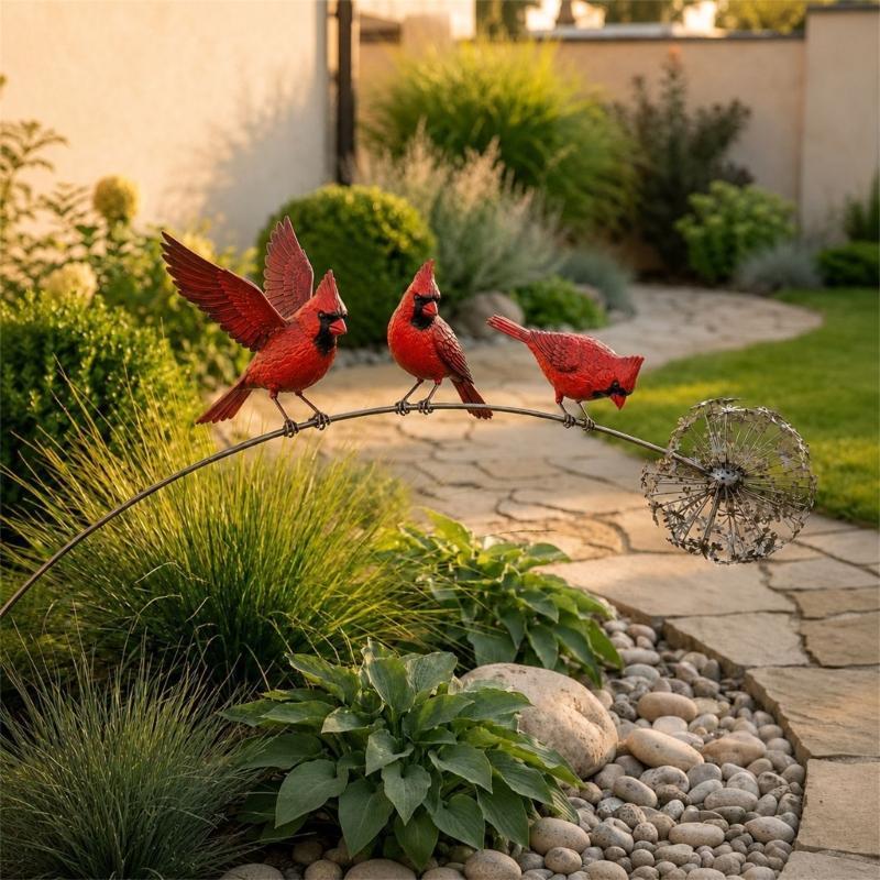 Picchetto Decorativo in Metallo Leggero a Forma di Uccello per Decorazione Giardino Uccello Classico in Metallo Decorazione Cortile Sculture in Ferro Artigianale Appassionato di Uccelli