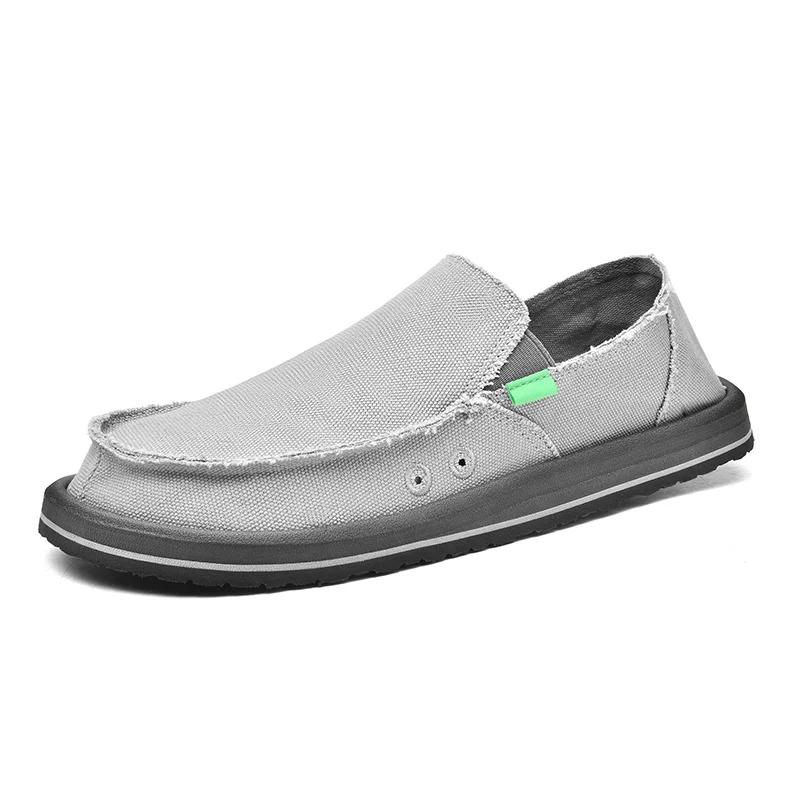 Fashi Men's Sneakers Canvas Breathable Men's Walking Driving Shoes Comfortable Outdoor Men Flats Casual Shoes