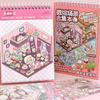 Miniature Scene Sticker Book Cartoon Stickers 3D House Miniature Scene Landscape Sticker Stacking Pasting Festival Birthday Gift