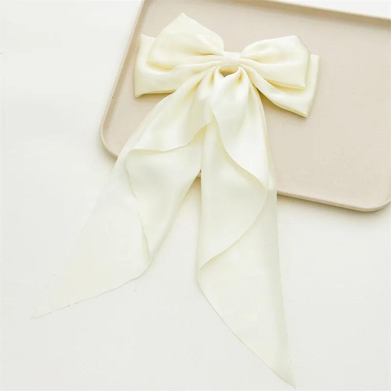 1/3 Pcs Sweet Pink Bow Hairpins Solid Color Bowknot Hair Clips Women Girls Soft Satin Barrettes Clip Wedding Hair Accessories