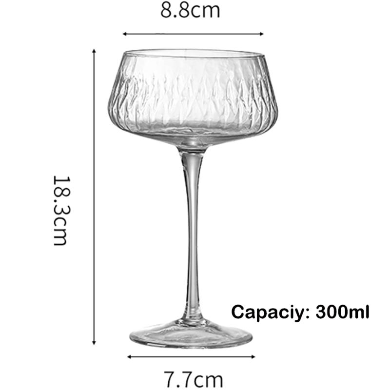 Cocktailglas mit langem Stiel, Champagner, Martini, Weingläser, 1 Stück